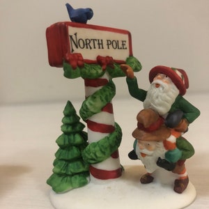 Dept 56: Trimming the North Pole- North Pole Series; Department 56 - RETIRED, Vintage Village Christmas Accessory, Village Scene Decor