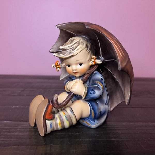 1960s Vintage Goebel Hummel Figurine; Umbrella Girl # 152/0/B - TMK- 3, Vintage Hand Painted Porcelain Figurine - Made in Germany