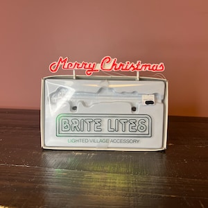 Dept 56 - Merry Christmas Brite Lites, Lighted Village Accessory; Department 56 RETIRED, Vintage Lighted Holiday Village Scene Accessory