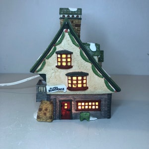 Dept 56 - Elf Bunkhouse: North Pole Series; Department 56 - RETIRED ; Vintage Dept 56- Christmas Village Scene Decor