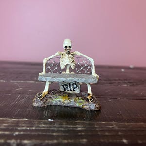 Dept 56: Is This Seat Taken?; Halloween Snow Village Series-Department 56-RETIRED; Vintage Halloween Fall Village Accessory Decoration