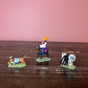 Dept 56: Who Let The Dogs Out ; Halloween Snow Village Series-Department 56-RETIRED; Vintage Halloween Fall Village Accessory Decoration