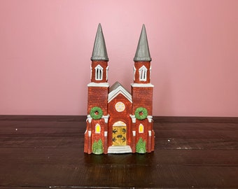 Dept 56 - Brick Abbey; Dickens' Village Series; Department 56 -RETIRED Vintage Dept 56 - Christmas Village Scene Decor