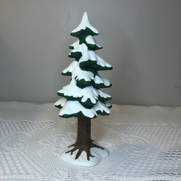 Dept 56: Village Porcelain Pine Large; New England Village Accessories ; Department 56 - Vintage Christmas Village Accessory- Village Tree