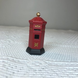 Dept 56- English Post Box - Dickens' Village: Department 56 RETIRED - Christmas Village Accessory, Vintage Village Scene Decor