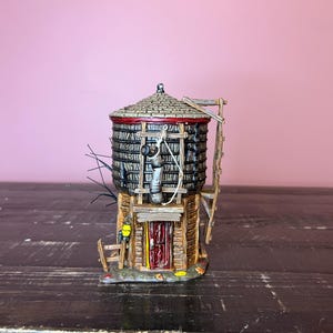Dept 56: Haunted Rails Water Tower; Halloween Snow Village Series-Department 56-RETIRED; Vintage Halloween Fall Village Accessory Decoration