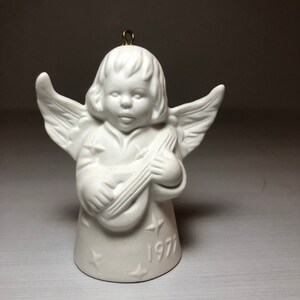 1977 Vintage Goebel Angel Ornament; 1977 Second Edition Annual Christmas Tree Ornament - TMK-5