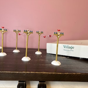 Dept 56:  Village Telephone Poles, Gerneral Village Accessories; Department 56-Vintage Christmas Village Accessory - Miniature Village Scene