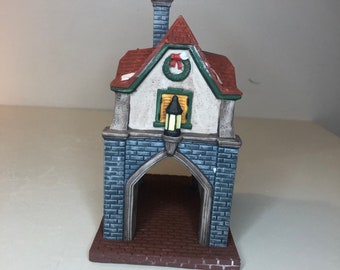 Dept 56: Gate House - Dickens Village Series; Department 56 - RETIRED - Christmas Village Scene Decor, Vintage Christmas Village Accessory