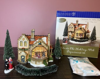 Dept 56: Christmas At Ashby Manor -The Christmas Carol; Dickens' Village Series; Department 56- RETIRED; Christmas Village Scene Decor