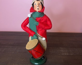 1990 Vintage Byers Choice Caroler - Little Drummer Boy; Handmade Doll, Vintage Christmas Carolers, Vintage Holiday Decor - Made in USA