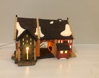 Dept 56: Butter Tub Barn- Dickens' Village Series; Department 56 - RETIRED - Vintage Christmas Village House - Village Scene Decor