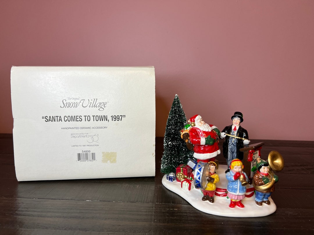 Dept 56 Snow Village Santa Comes To Town 1997 #54899 New In Box S23