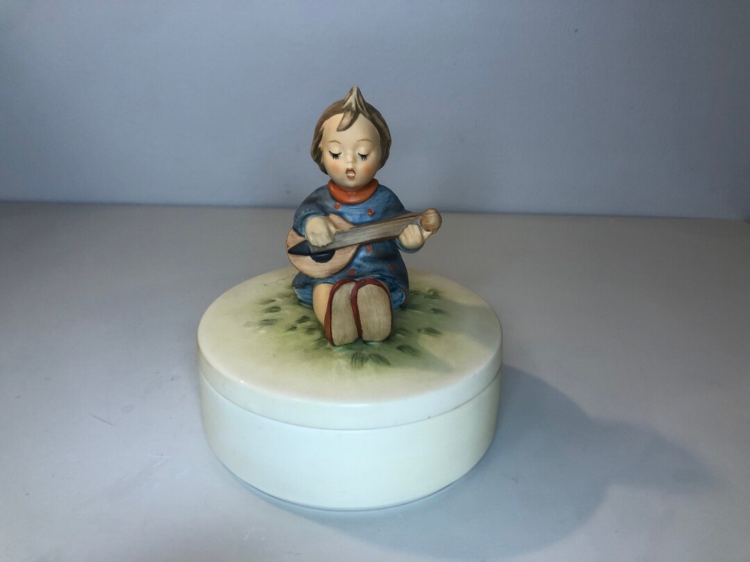 1986 Vintage Goebel Hummel Figurine Joyful Candy Dish III/53 TMK6 Etsy