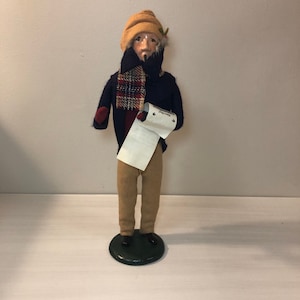 1985 Vintage Byers Choice Caroler -Victorian Man with Music Sheet