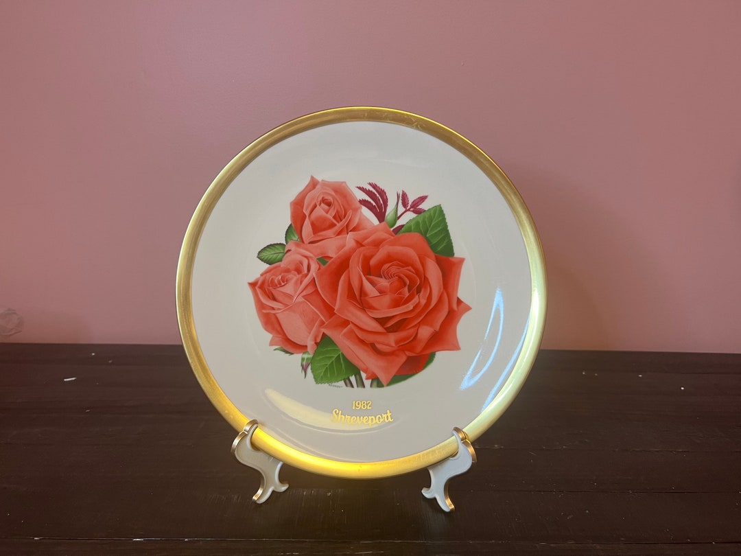 Vintage 1982 Limited Edition All American Rose Plate - SHREVEPORT ...