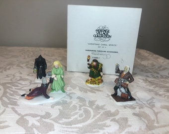 Dept 56: Christmas Carol Spirits (Set of 4)- Dickens' Village Collection ; Department 56 - RETIRED; Miniature Christmas Village Accessory