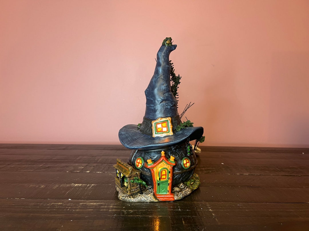 Depatment 56 Snow Village Halloween Witch Hollow Toads And Frogs Witchcraft Haunt Lit House 5 91 Inch Multicolor%2f2345100409