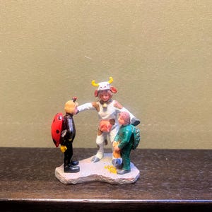 Lemax: Lady Bug, Cow, Turtle - Spooky Town Signature Collection; LEMAX RETIRED- Village Accessory, Halloween Village Accessory Scene Decor