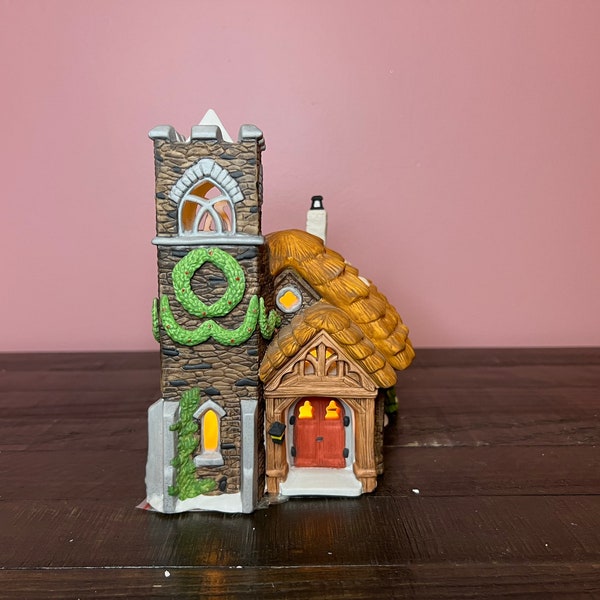 Dept 56: Ivy Glen Church - Dickens' Village Series; Department 56 - RETIRED; Vintage Christmas Village Scene, Lighted Porcelain House