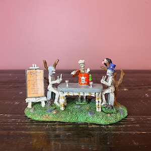 Lemax: Bone Appetit! Spooky Town Signature Collection; LEMAX RETIRED- Village Accessory, Halloween Village Accessory Scene Decor