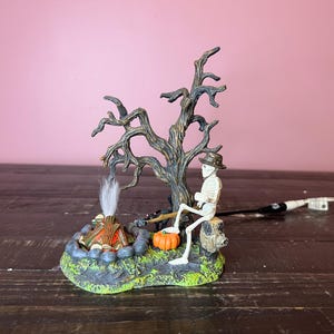 Dept 56: Bone Appetite; Halloween Snow Village Series- Department 56 -RETIRED; Vintage Halloween Fall Lit Village Decor; Miniature Halloween