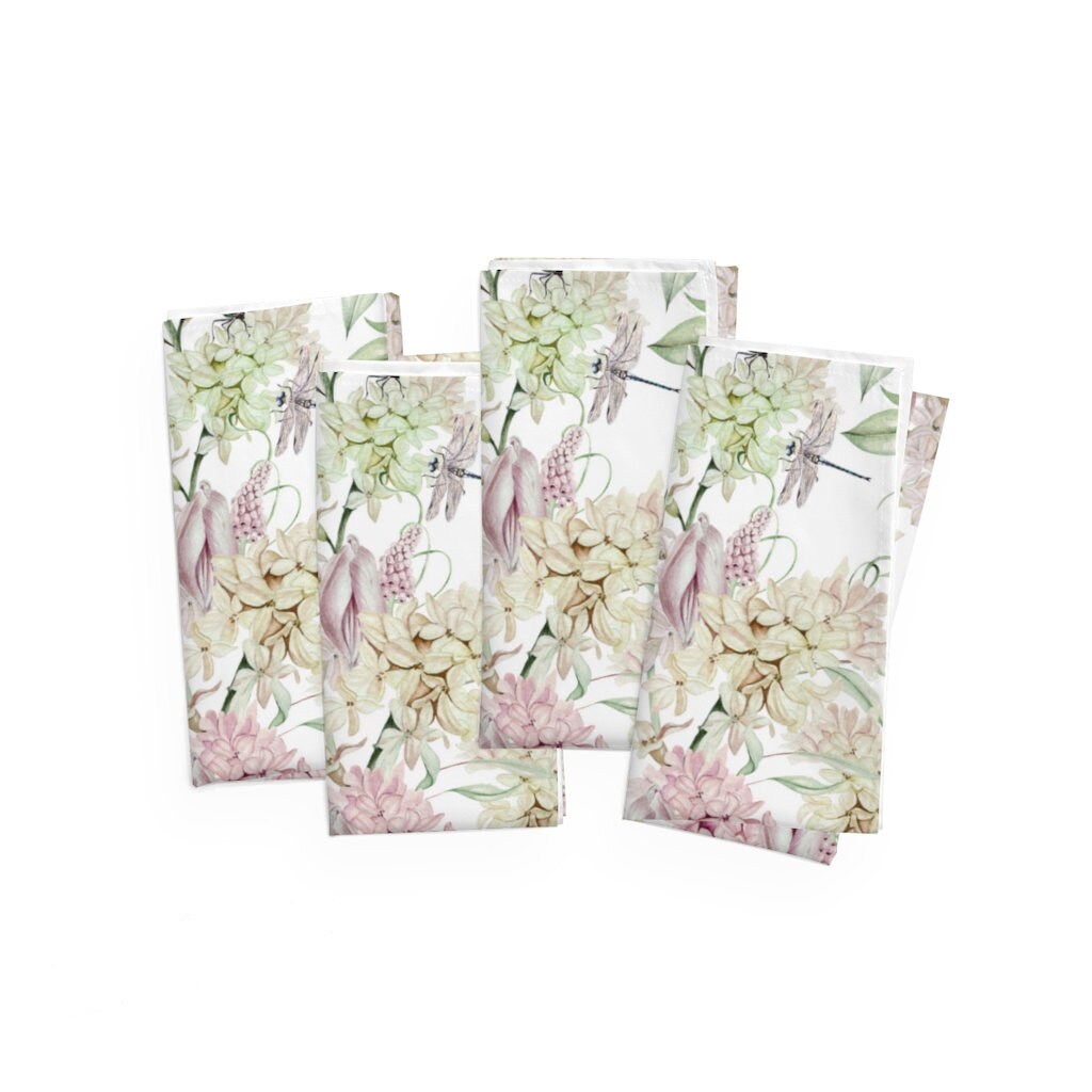 Spring Cloth Napkins/floral Cloth Napkins/bridal Shower Etsy