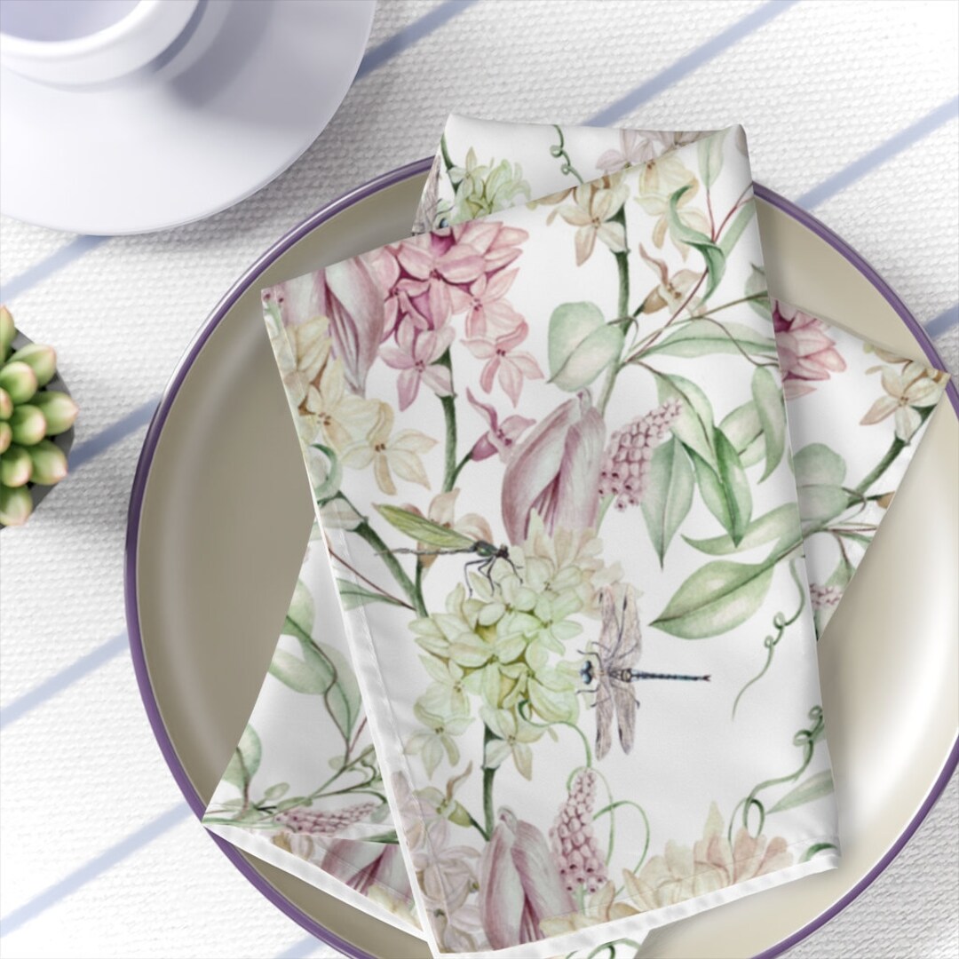 Spring Cloth Napkins/floral Cloth Napkins/bridal Shower Etsy