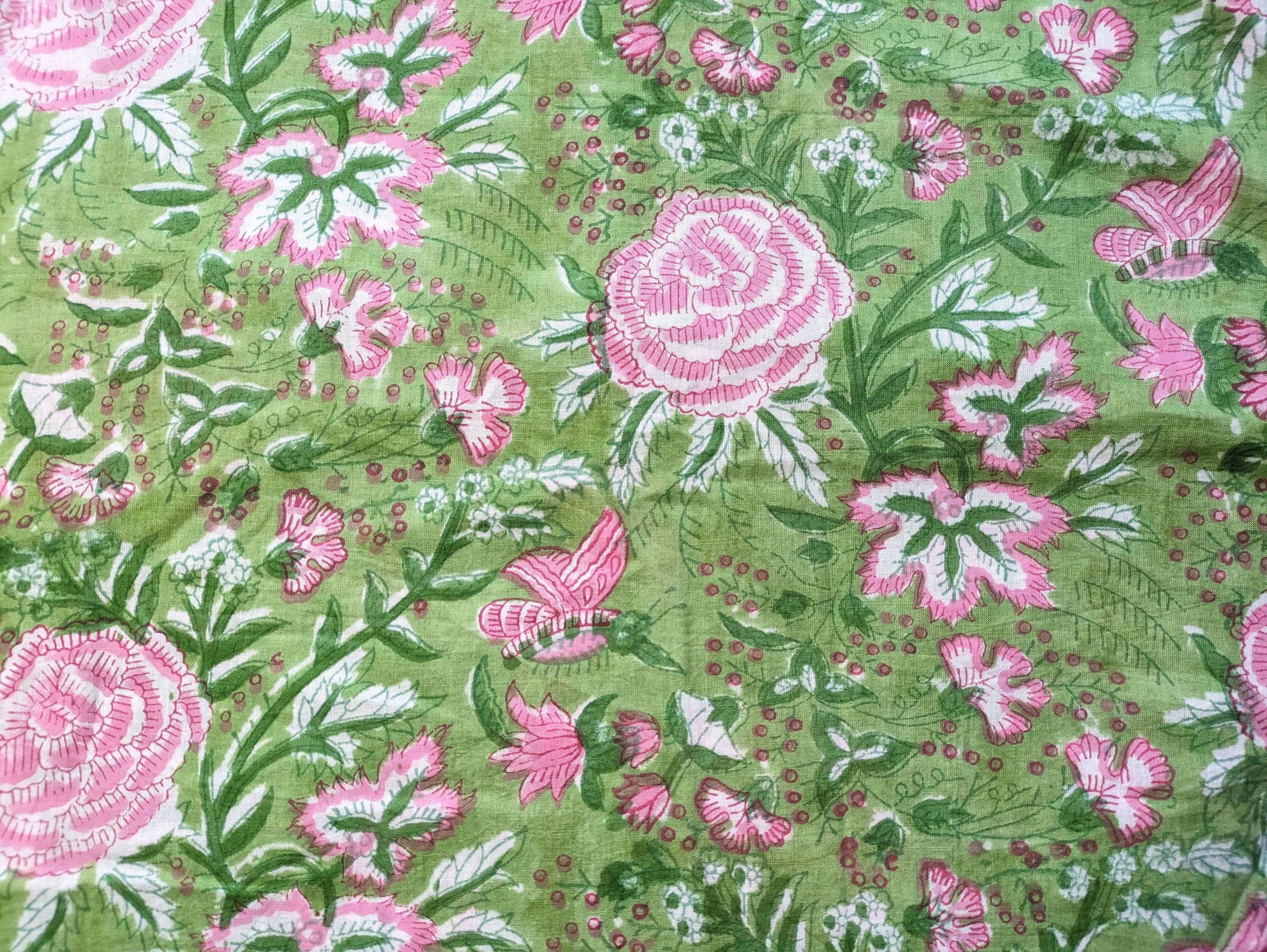 Cotton Voile With Pink Flowers - Etsy