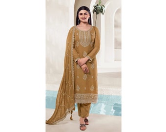 Latest Designer Salwar Kameez Plazo Pant Outfit Pakistani Indian Women's Wear Shalwar Kameez Dupatta Dress Wedding Function Wear Ethnic Suit