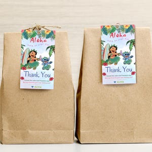 Étiquette de remerciement Aloha Stitch pour bébé