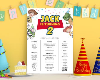 Toy Story Birthday Milestone banner Toy Story Milestone Board Toy Story party sign Toy Story welcome sign Boys Toy Story theme welcome sign
