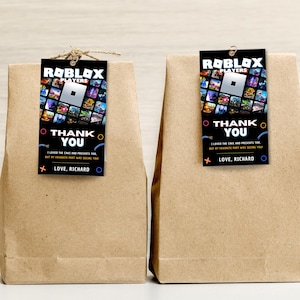 Roblox Themed Geschenkanhänger Gamer Geschenketiketten Roblox Geschenkanhänger Ideal für Videospiel-Themenpartys Kinder Roblox Party Favor Tags Roblox-Fans