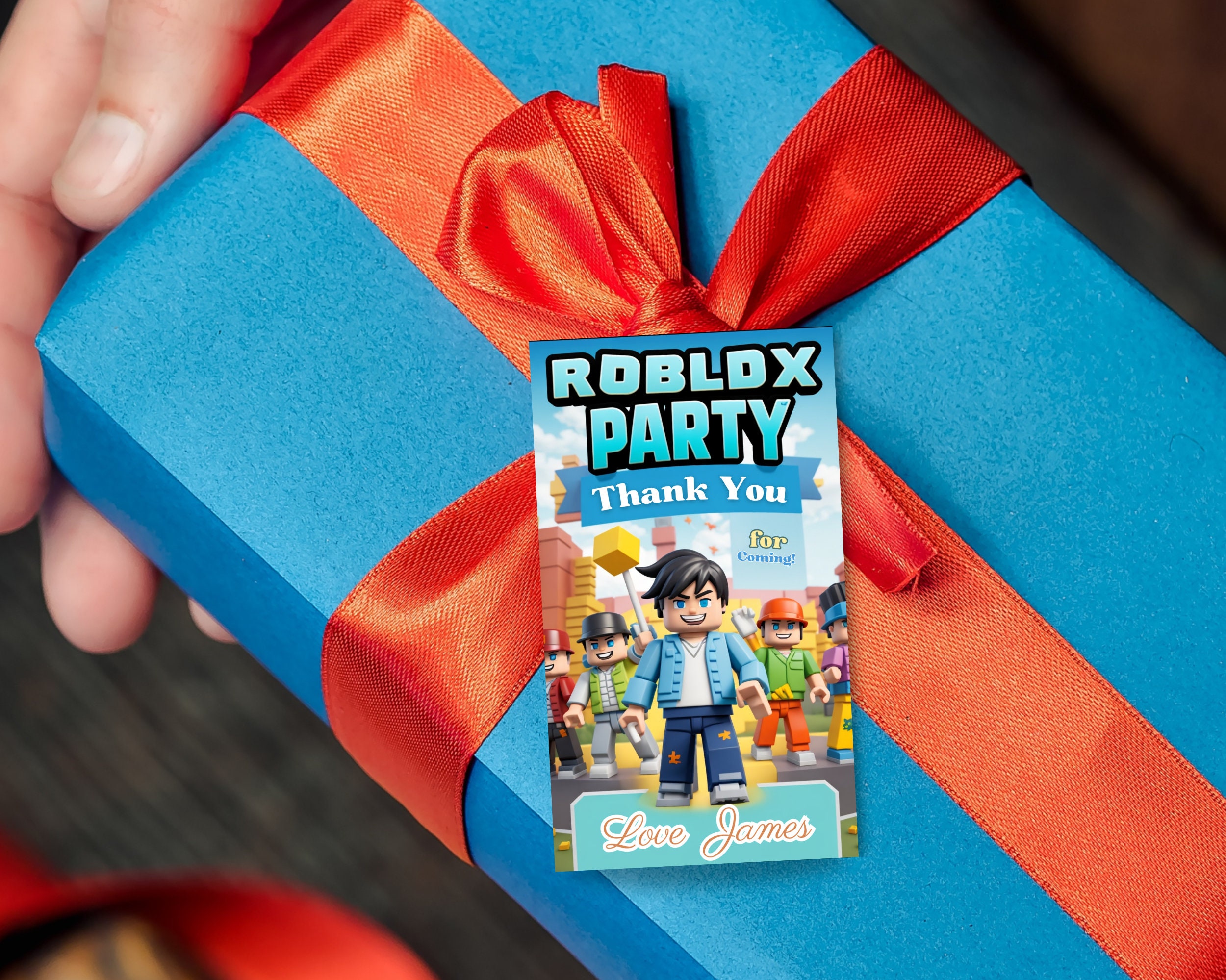 Roblox Birthday Tag Printable Roblox Thank You Tag Template Printed ...