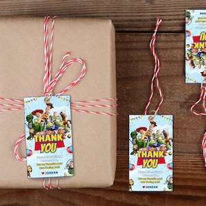 Étiquette de remerciement Toy Story personnalisée remerciement Toy Story étiquette cadeau toy story cadeaux cadeaux Toy Story étiquette de cadeau Toy Story thème Toy Story