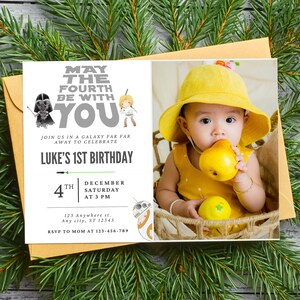 Custom Star Wars Birthday Invitation May the Fourth Be With You ...