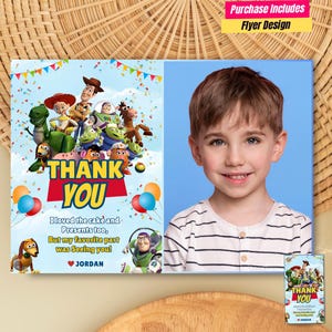 Personalisierte Toy Story Thank You Photo Benutzerdefinierte Toy Story Thank You Bild Toy Story Foto danke Karte druckbar Toy Story Foto-Einladung