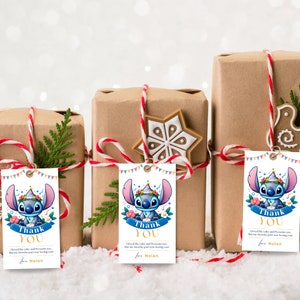 Étiquettes pour cadeaux Stitch Étiquettes de remerciement Stitch Étiquettes de remerciement Stitch Étiquettes de remerciement Stitch Cadeaux d'anniversaire lilo & Stitch Cadeaux de Noël