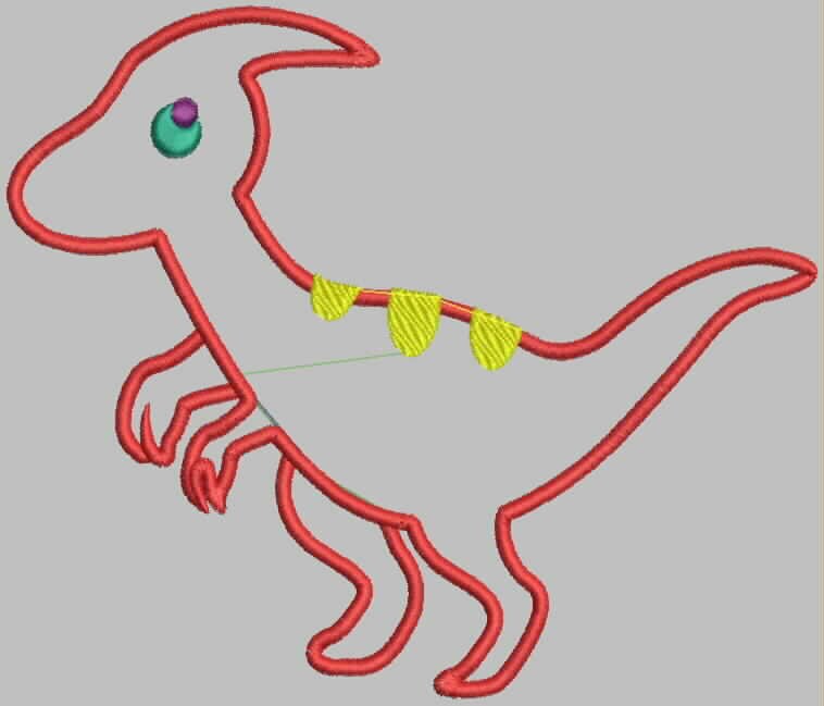 14 Cute All Applique Dinosaur Embroidery Design Pack,3 Gnomes Machine ...