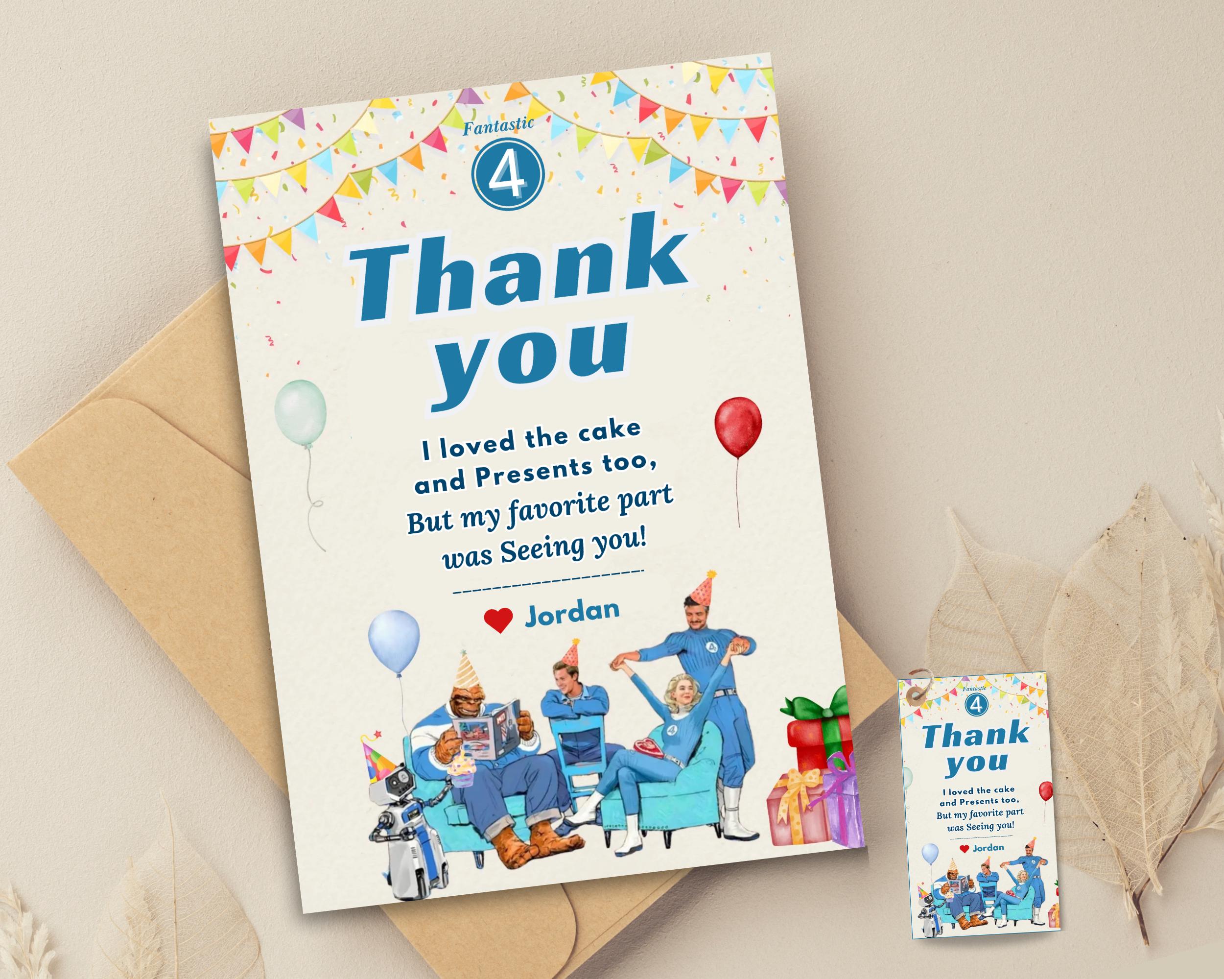 Fantastic Four Thank You Card the Fantastic Four First Steps Thank