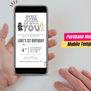 Custom Star Wars Birthday Invitation May the Fourth Be With You ...