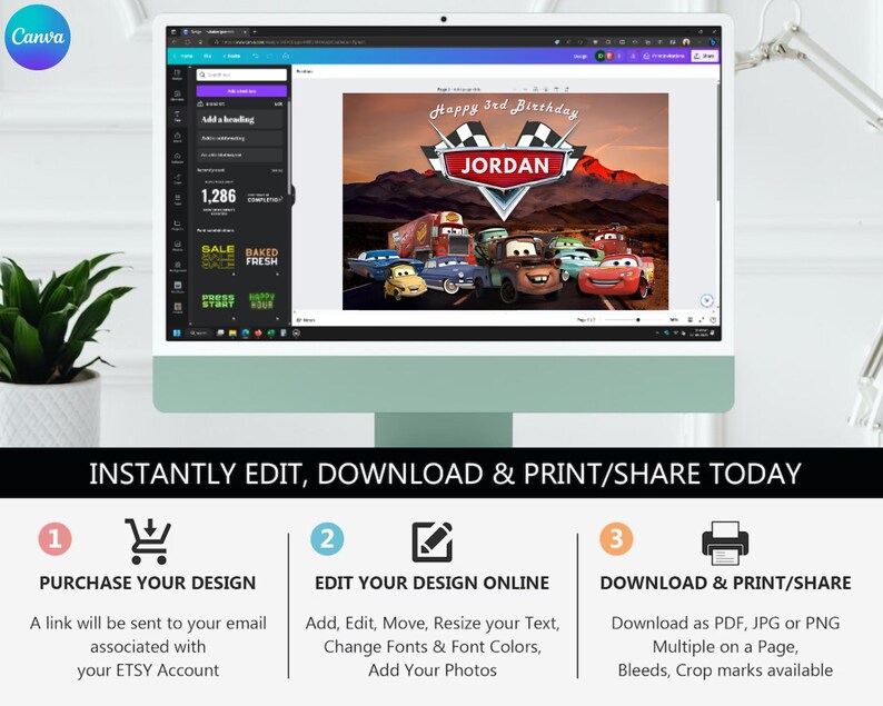 Cars meter Birthday Party Welcome banner Cars Lightning McQueen Birthday banner Race Car Banner Car welcome banner Cars theme Racing banner image 4