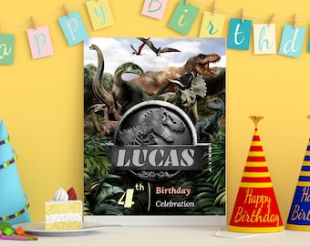 Jurassic Birthday Welcome Sign Jurassic Birthday Party Sign Jurassic Welcome Banner Dino Party Dinosaur Welcome Board Dinosaur World Welcome