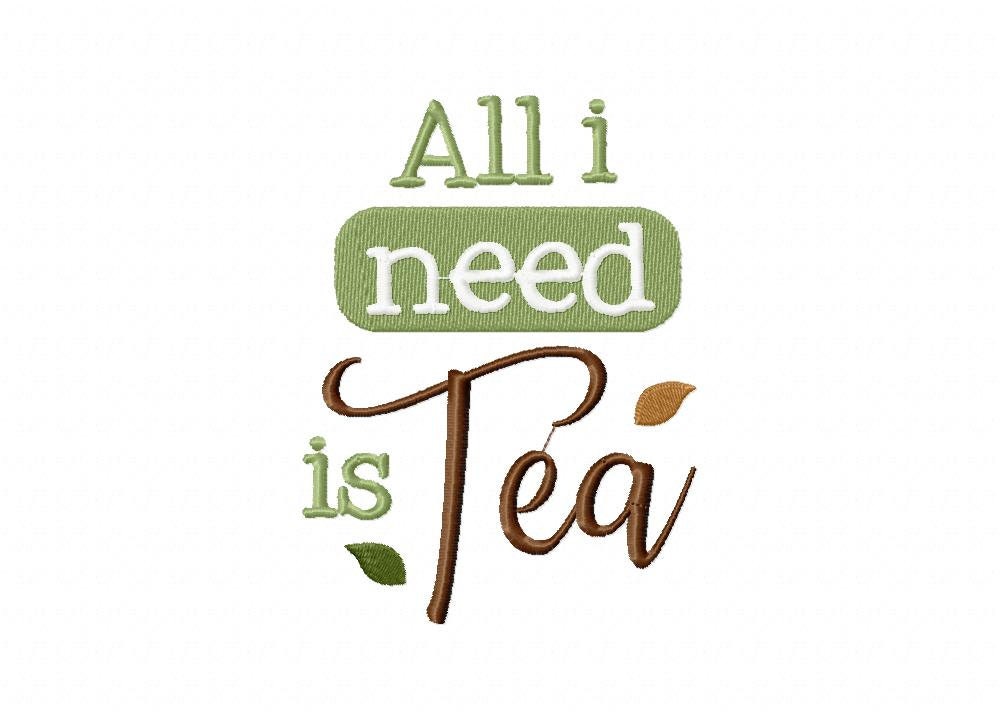 5 Tea Time Spruch Stickdatei 17 GrößenChop it Match Instant Etsy Schweiz