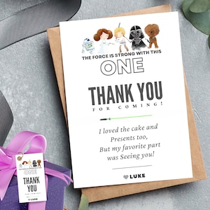 Star Wars Dankeskarten Galaktische Dankbarkeitsnotiz-Set Star Wars Dankeskarten-Thema die Kraft ist stark mit diesem einen Wertschätzungshinweis