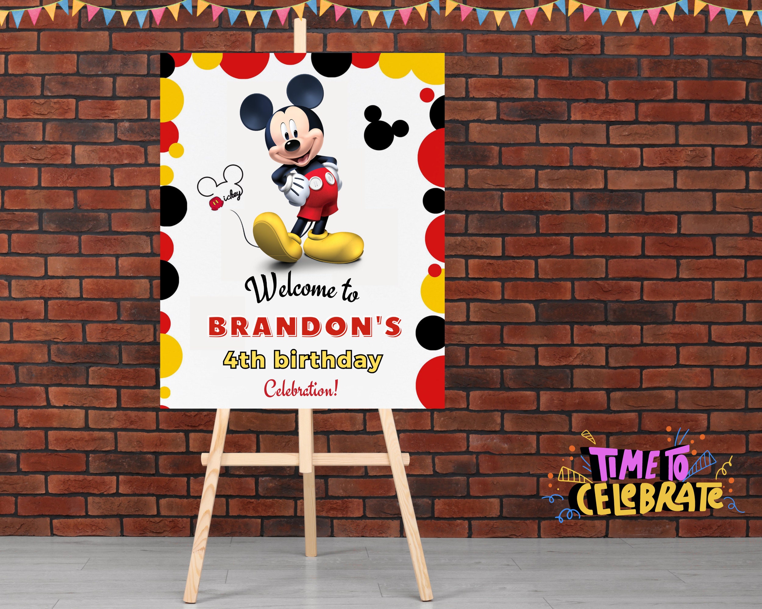 Open Sign Mickey Charming Mickey Mouse Welcome Sign Cartoon Inspired Mickey Welcome ...