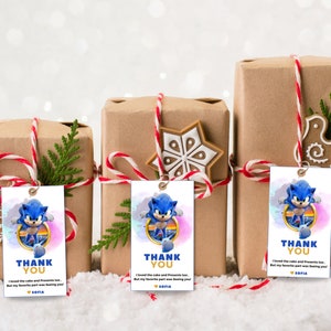 Étiquette-cadeau de joueur Étiquette de remerciement Sonic Téléchargement instantané Étiquettes de remerciement Sonic le hérisson à imprimer étiquette de cadeau de remerciement Sonic étiquette de jeu sonic