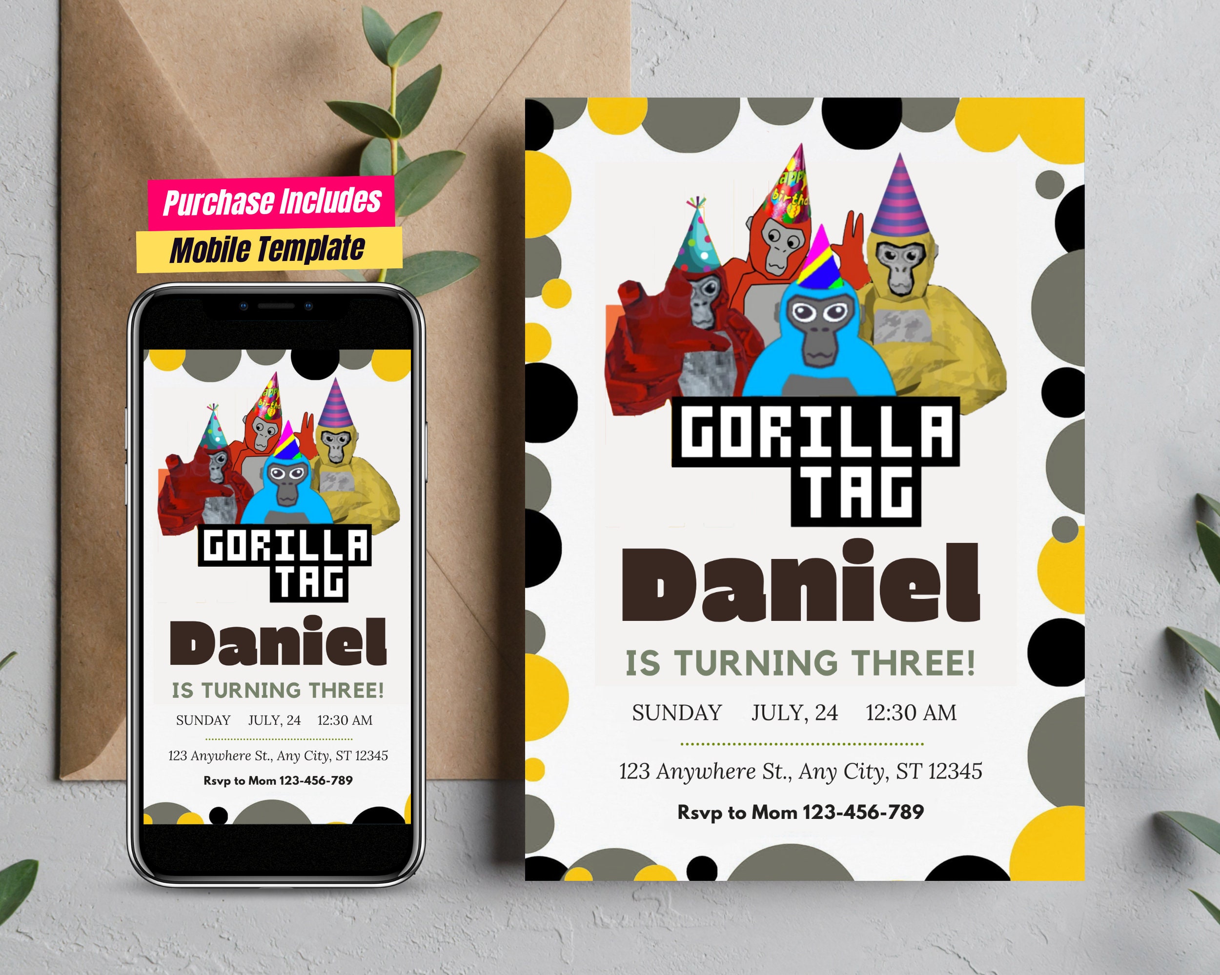 Virtual Gorilla Tag Party Invitations Gorilla Tag Birthday Party virtual-gorilla-tag-party-invitations-gorilla-tag-birthday-party