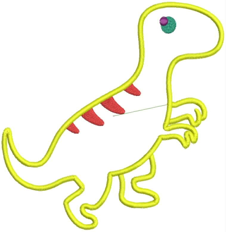14 Cute All Applique Dinosaur Embroidery Design Pack,3 Gnomes Machine ...