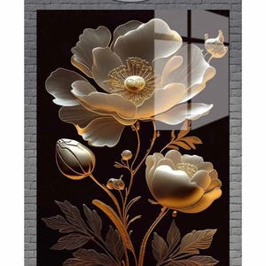 Flower decorative tempered glass table